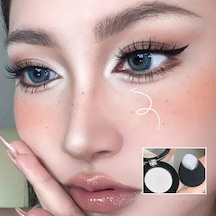 Saf Beyaz Mat Göz Farı Yalan İpekböceği Tozu Yüz Şekillendirme Parlatıcı Tek 1 C01