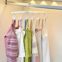 Tongdashop Beyaz 12'li Döner Askılık - Kravat, İç Çamaşırı, Yelek, Etek Dolap Düzenleyici beyaz