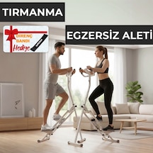 Relaxus Katlanabilir Dikey Merdiven Tırmanma Basamak Kondisyon Egzersiz Fitness Aleti Direnç Lastiği Hediye Beyaz