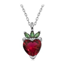 925 Ayar Gümüş Çilek Figür Meyve Kolye