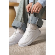Daxtors D0158 Günlük Ortopedik Kadın Sneaker Spor Ayakkabı Beyaz