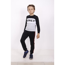 Toontoy Kids Toontoy Erkek Çocuk Garnili Eşofman Takım Gri Melanj