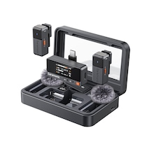 Saramonic Air Kablosuz Yaka Mikrofonu, Usb-c İle - 48khz/24bit, 90db Snr, Apple Uyumlu iPhone 15/16 Serisi İçin Mikrofonlu Cep Telefonu, Şarj Kutusu Ve Uygulama Kontrolü İle, 300 M Menzil, Mini Klipsli Mikrofon