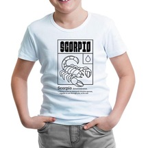 Horoscope Scorpio Intuitive Person Beyaz Çocuk Tshirt 001