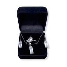 Oya Silver Dikdörtgen Gümüş Baget Işıltısı Set&takım