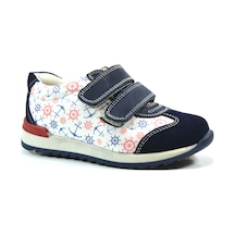 Toddler 47293 Deri Lacivert Cırtlı Ortopedik Erkek Çocuk Ayakkabı Lacivert