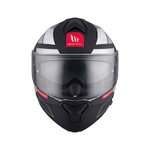 Mt Genesis Sv Talo B2 Mat Çene Açılır Kask Siyah - Beyaz