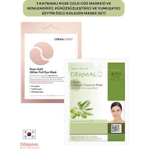 Dermal 3 Katmanlı Rose Gold Göz Maskesi + Zeytin Özlü Kolajen Maskesi