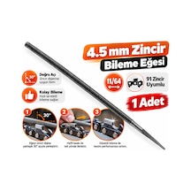 Algaride 4,5 Mm 11/64 Motorlu Testere Zincir Eğesi 91 Tip Zincir Uyumlu Yuvarlak Bileme Eğesi 1adet
