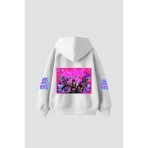 Tarzsokak Jinx Arcane Baskılı Oversize Unisex Beyaz