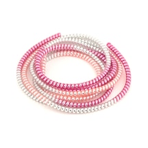 Şarj Aleti Kablosu Kablo Kordon Koruyucu Spiral Sarma Kılıf Koruma Cotton Candy Shine
