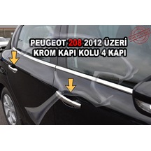 Peugeot 208 Krom Kapı Kolu 4 Kapı 2012 Üzeri Paslanmaz Çelik