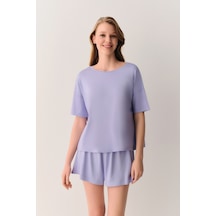 Suwen Amy Şort Pijama Takımı Sh26529667s065 Lila