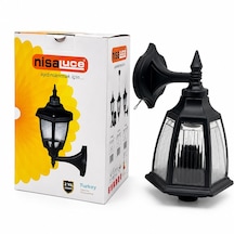E27 - Ip44 Siyah 60w Duvar Aplik Bahçe-balkon Sokak Lambası - Armatür Ebh02-s Çok Renkli