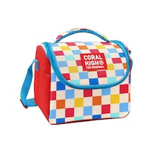 Coral High Kız Çocuk Kırmızı Çok Renkli Dama Desenli Isı Yalıtımlı Beslenme Çantası 37125 Kırmızı - Beyaz