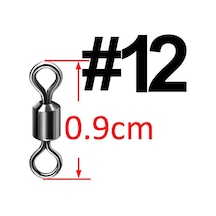 500 Adet Rulman Döner Balıkçılık Konektörü Paslanmaz Çelik Sazan Balıkçılık 12 12