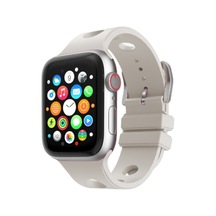 Apple Watch Ultra 49mm Delikli Tasarım Uyumlu Krd-147 Silikon Kordon - Starlight
