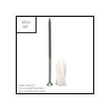 Dübel-vida Seti, Gaz Beton Ytong Dübeli 10 Mm, 6,0x120 Yhb Sunta Vidası, 10 Adet