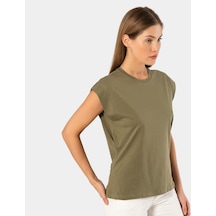 Türen Kadın Vatka Görünümlü T-shirt 3401/haki 001
