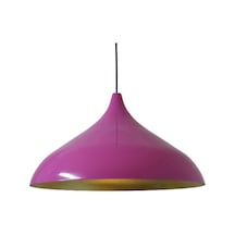 Dylight Retro Metal Pembe İçi Gold Dekoratif Rustik Metal Sarkıt Avize Çap:43 Cm Beyaz