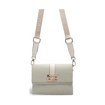 Silver & Polo Silver Polo Yeşil - Kemik Kaz Ayağı Ekose Kadın Çapraz Çanta Sp1009