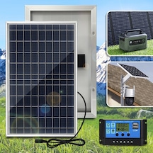 Reedark 10w Taşınabilir Güneş Paneli Seti - Şarj Kontrol Cihazlı, Kamp, Seyahat Ve Acil Durumlar İçin