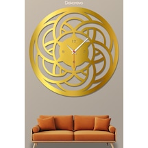 Sarmal Metal Duvar Saati - Altın - 30 X 30 Cm