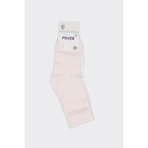 Panço Unisex Çocuk 2'li Basic Pembe-beyaz Soket Çorap 2412UK11001