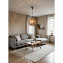 Efect Home Design Bohem,ahşap,jüt,hasır,modern,doğal Sarkıt Avize HASIR