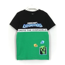 Erkek Çocuk Minecraft Lagends Baskılı T-shirt 4-13 Yaş Yeşil