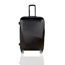 Polo&Sky Elmas Model Siyah Renk Büyük Boy Valiz Bavul