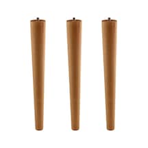 Sehpa Ve Masa Ayağı Doğal Ahşap 40 Cm 3 Adet Ohem Silindir Model Modern Mobilya Kahverengi Boyalı 6395751