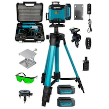 Schatz Profesyonel 360 16 Köşe Otomatik Hizalama Tripod'lu Yeşil Işık Lazer Hizalama Mavi
