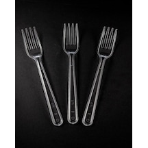 Plastik Çatal Şeffaf Çatal 50 Adet 2,5gr Diamond