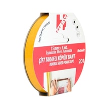 Her Bant Çift Taraflı Köpük Bant 15mmx5mt - 3 Adet