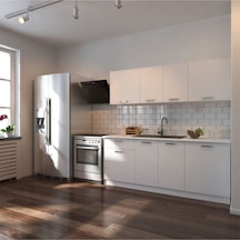 Tdesigno Sedef Hazır Mutfak Dolabı 200 CM -beyaz Tezgah Dahil Değil Beyaz