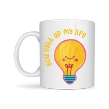 Bezos You Light Up My Life Tasarımlı Porselen Kupa Model 15 - Sevimli Ampul Desenli Hediyelik Kahve Kupası Ventra Diğer