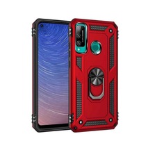 Huawei P40 Lite E Kılıf Sofya Yüzüklü Silikon Kapak - Kırmızı 0.2M-Çok Renkli