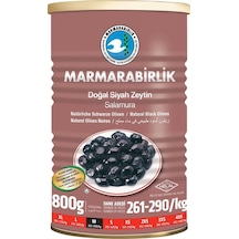Marmarabirlik Salamura 261-290 KB M Siyah Zeytin Teneke 6 x 800 G