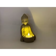 Buddha Buda Led Mumluk Gri Renk ŞEFFAF