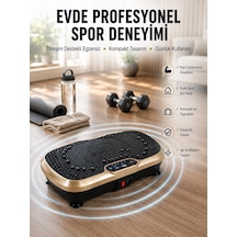 Ev Tipi Titreşimli Spor Aleti Yağ Yakım Destekli Tasarım Yeni Nesil Siyah