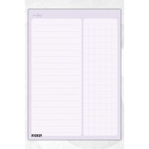 A5 Bloknot Çizgili Kareli Defter - 50 Yaprak - Memopad - Notepad - Not Defteri - Not Kağıdı - 3619 Çok Renkli
