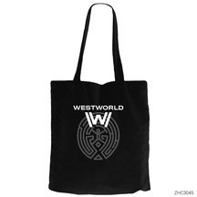Westworld Point Siyah Kanvas Bez Çanta