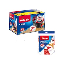 Vileda Turbo 2in1 Pedallı Temizlik Seti + Turbo 2in1 Mikrofiber Yedek Paspas
