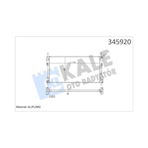 Kale-radyator Su Radyatörü Ford Transit 01 2.0 Tdci Önden Çeker Klimasız 345920 Me1c1h 8005 Je Fe