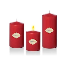 3 Lü Small Set Mum Kırmızı Çap :5 cm