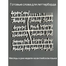 Mamamia.kids Letterboard İçin Ay Ve Hafta Günleri Seti 160626569 Beyaz