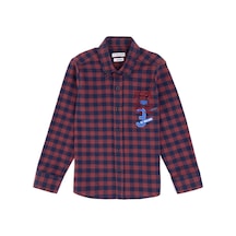 U.S. Polo Assn. Erkek Çocuk Kırmızı Gömlek Desenli 50309718-vr171 Basıc Kırmızı