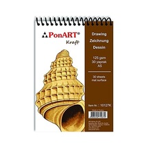 Ponart Phm-10 127k Kraft Blok Defter A5 30 Yaprak, Pastel, Guaj Ve Akrilik Boyama İçin