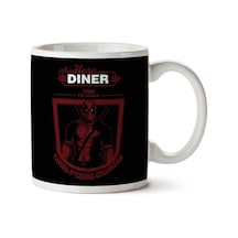 Wades Hero Dinner Deadpool Chimichangas İki Tarafı Baskılı Kupa Bardak Çok Renkli